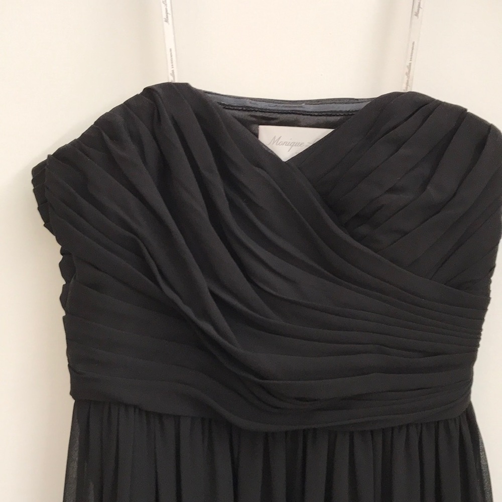 Monique Lhullier chiffon bridesmaid dress